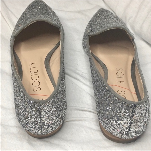 Cammila Silver "HiFive Glitter" Flats - Picture 3 of 8